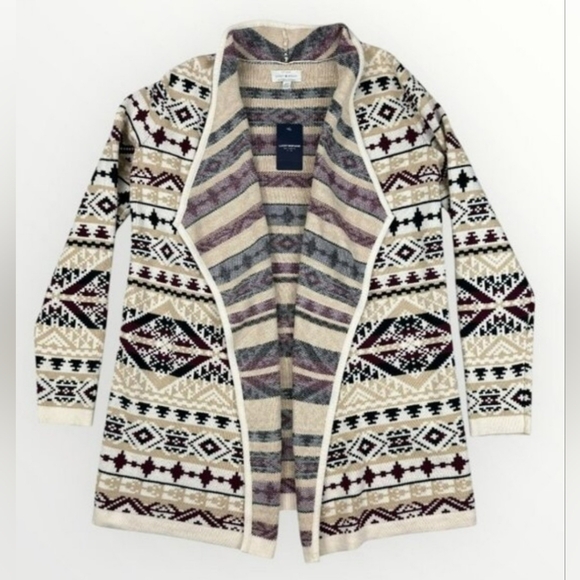 Lucky Brand Sweaters - Lucky Brand Women's Aztec Open Cardigan Sweater Long Sleeve, Sz S